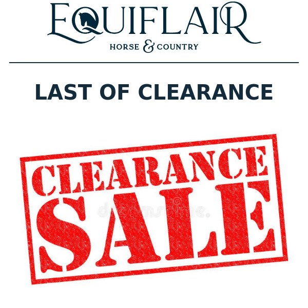 50% OFF LAST OF CLEARANCE NOW LIVE!!