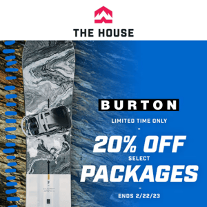20% Off This Winters Burton Packages