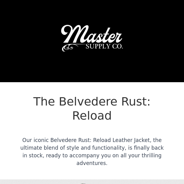 🤠 Master Supply Co- Grab Your Belvedere Rust: Reload Jacket Before It's Gone