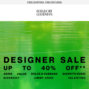 Up to 40% Off Designer Sale Markdowns