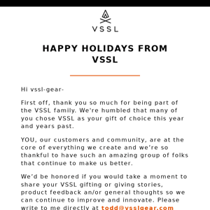 Happy Holidays from VSSL