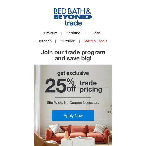 Unlock Exclusive Savings with Bed Bath and Beyond's Trade Program!