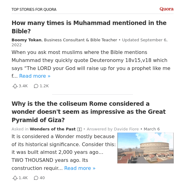 How many times is Muhammad mentioned in the Bible?