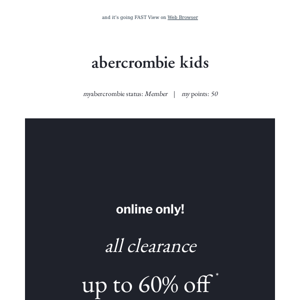 up to 60% off ALL clearance