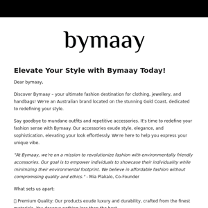 Discover Bymaay: Elevate Your Style Today!🌟