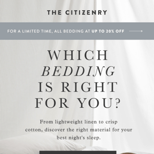 Which Bedding is Right for You?