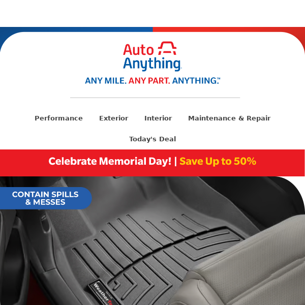 HUGE Memorial Day Savings Today! Save Up to 50%