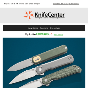HK Knives by Hogue Knives at KnifeCenter