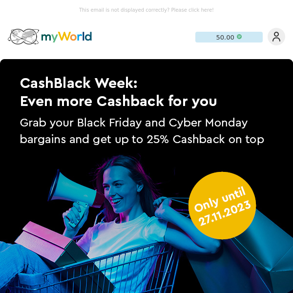 💰 Get special deals and more Cashback during CashBlack Week