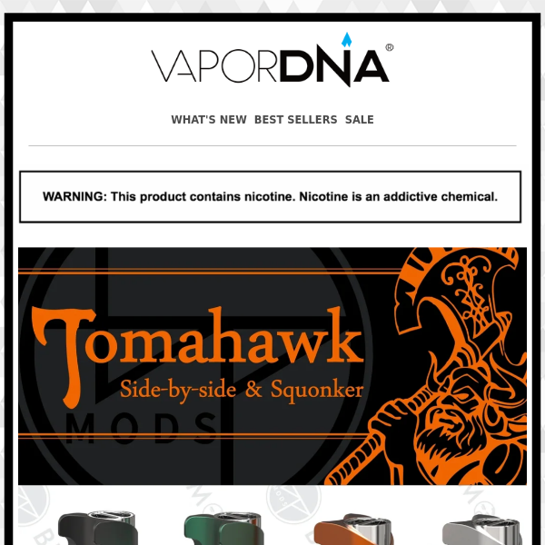 Side-By-Side and Squonk Mod 2 in 1 60W Box Mox--- Tomahawk by BP Mod x Dovpo is here!