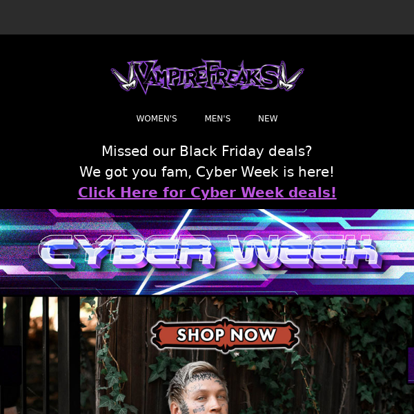 Cyber Week is Here! 🦇🚨🤩🖤