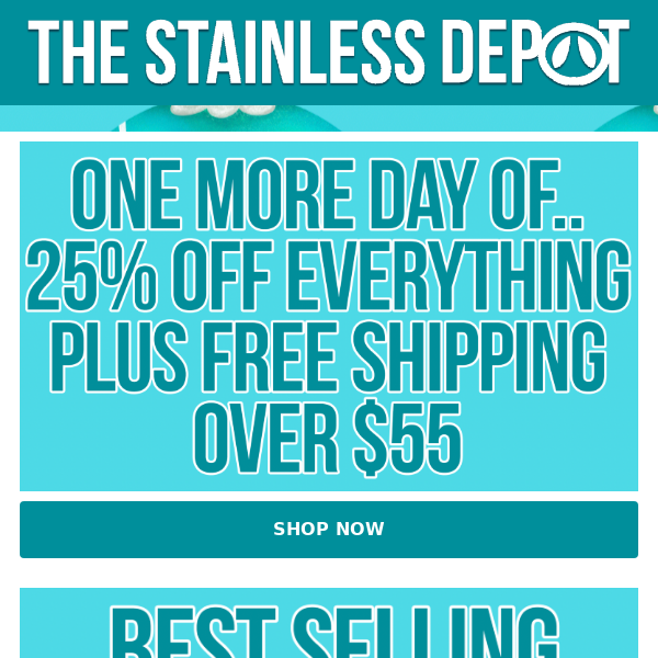 💥Extended - free shipping + 25% off all our items!