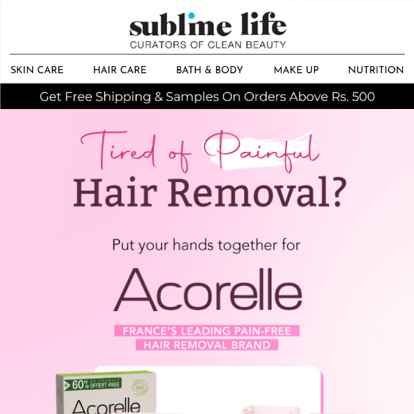 💫Painless Hair Removal By ACORELLE Is HERE💫