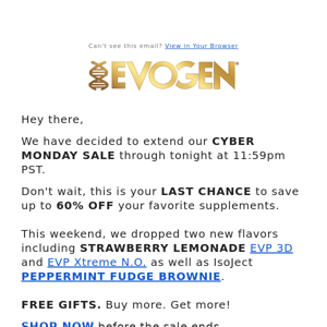 Breaking News: Cyber Monday Sale Extended. Last Chance! ⌛
