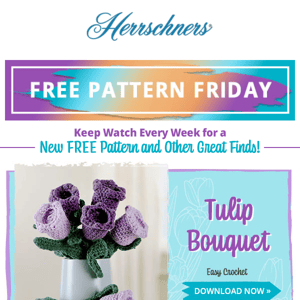 Freshen Up with Flowers! Download this FREE tulip crochet pattern.