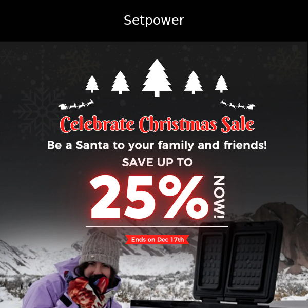 🎁Free Gifts + 💵Up To 25% Off Setpower Fridge 🎄