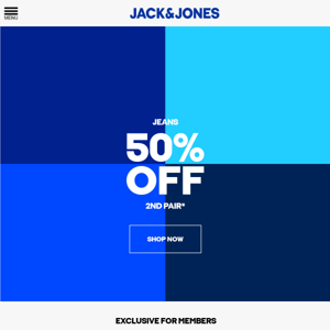 Two pairs. 50% off one. - Jack & Jones