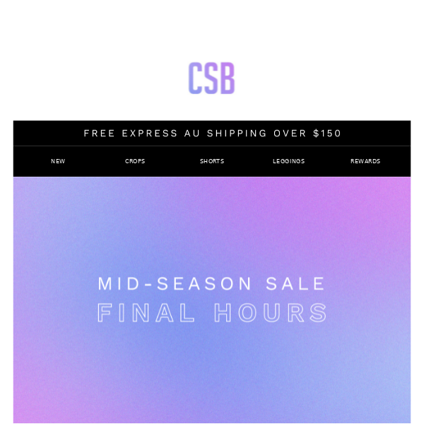 2 HOURS TO GO | UP TO 60% OFF
