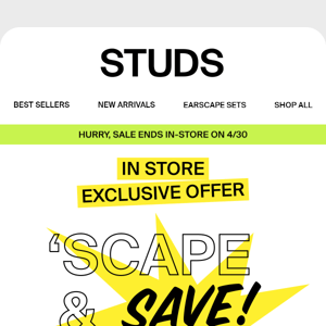 ICYMI: Save up to $40 OFF at a Studs near you!