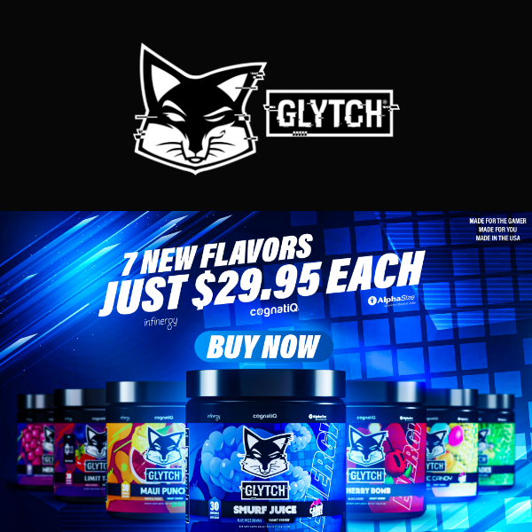 🚨 Introducing Glytch: The Ultimate Energy Drink for Gamers