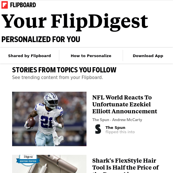 Your FlipDigest: stories from Football (U.S.), Rights & Freedoms, Sports and more