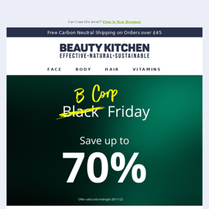 Up to 70% off - BCORP Friday! 😮