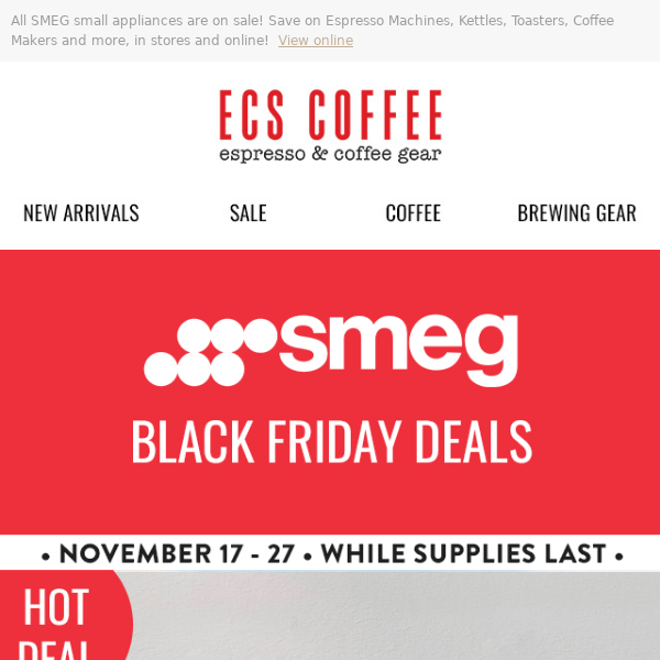 Huge SMEG Deals 🔥 60% OFF Select Espresso Machines