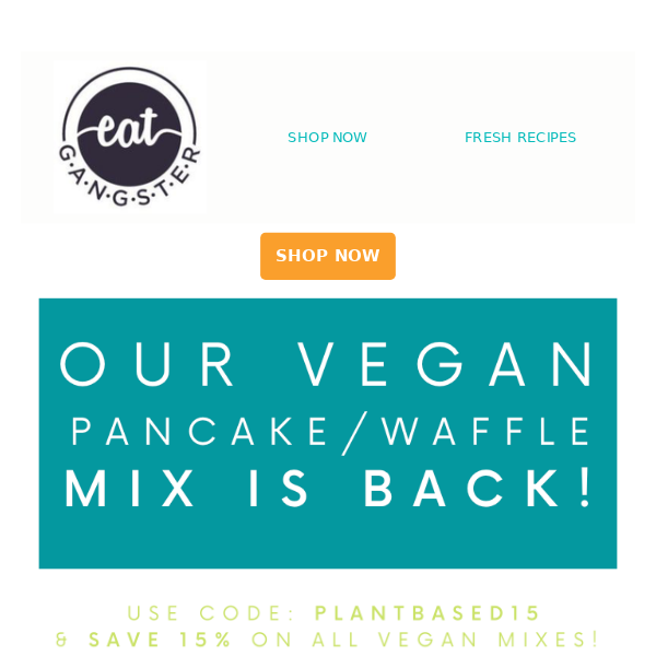 SAVE this Weekend on our 100% Plant-Based, Vegan Baking Mixes!