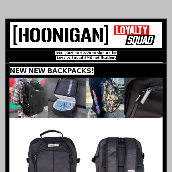 FRESH DROP - NEW NEW BACKPACKS