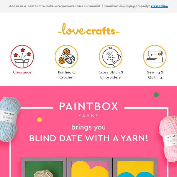 Fancy a blind date with a yarn? Find your perfect match...