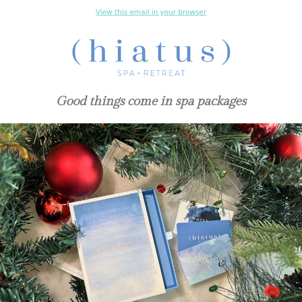 Hiatus Holiday Packages Are Here!