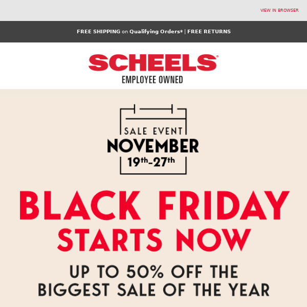 Black Friday Deals: Save on All Your Gifts 🎄🎁 - SCHEELS