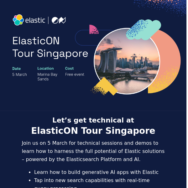 Level up your technical skills at ElasticON Tour Singapore