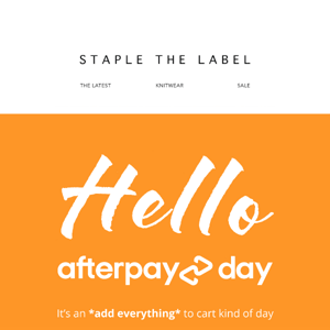 Afterpay Sale Starts Now | Early Access