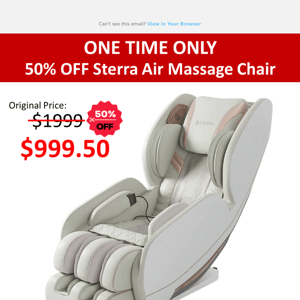 My friend, 2 Days Left To Claim Your 50% OFF Massage Chair (SAVE $999) + Water Purifier Lucky Draw!