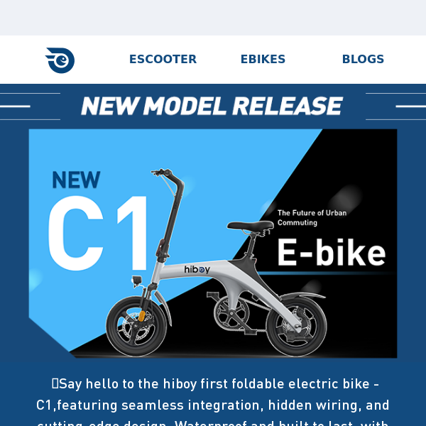 🚨Meet the all-new C1 Folding E-Scooter!