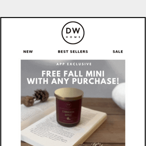 FREE candle w/ in APP Purchase 📲 🍁