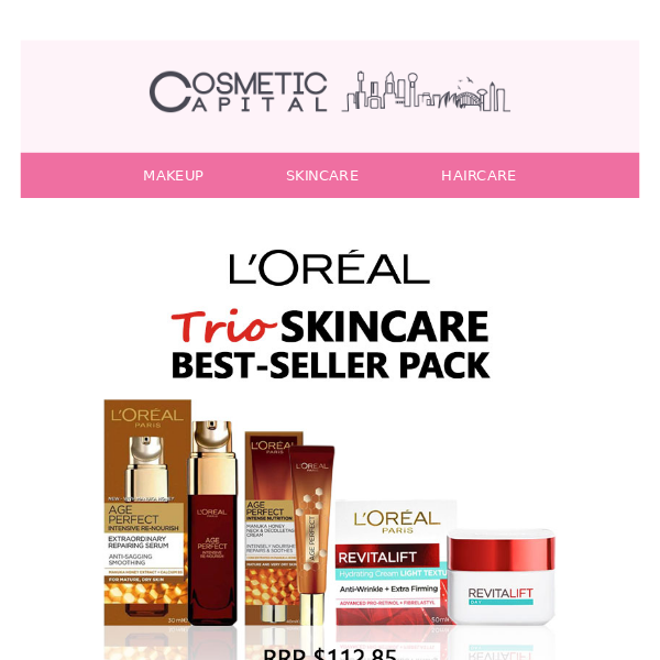 L'Oreal Skincare is over 70% off RRPs today! 💋