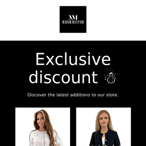 ⛄️ EXCLUSIVE DISCOUNT just for you ♥️