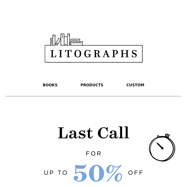 🕙 Last call - up to 50% OFF!