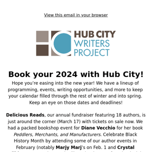 Book your 2024 with Hub City!