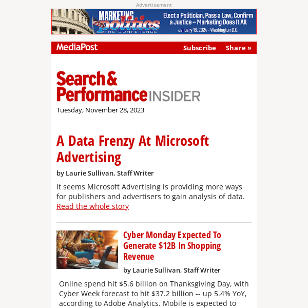 Search and Performance Insider: A Data Frenzy At Microsoft Advertising