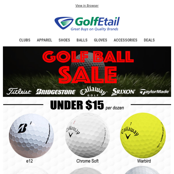 Golf Balls Under $15‼️ Titleist AVX • Callaway Chrome Soft • Bridgestone e12 + much more