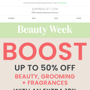Up to 60% OFF beauty, fragrances + more 👑🙌