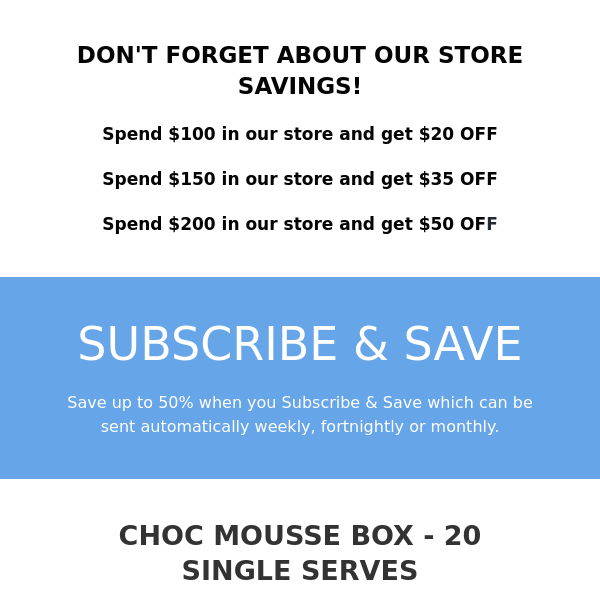 Have you seen our  SUBSCRIBE & SAVE boxes?