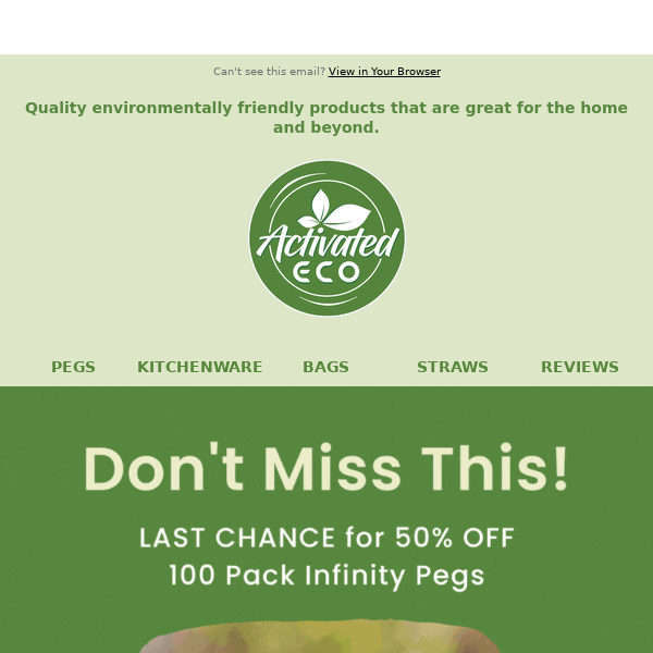 💚 Last chance to get 50% OFF pegs!