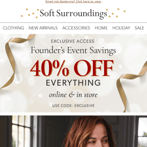 Cozy Up to 40% Off