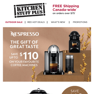 Save up to $110 Off Nespresso For Father's Day