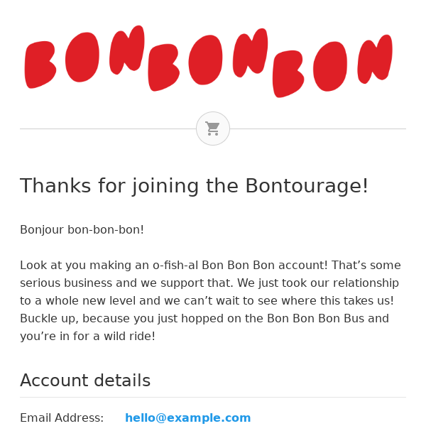 Thanks for joining the Bontourage!