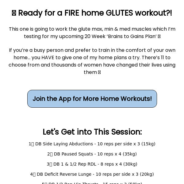 🔥 FIRE Home Glutes Workout